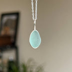 Sea glass wire wrap pendant