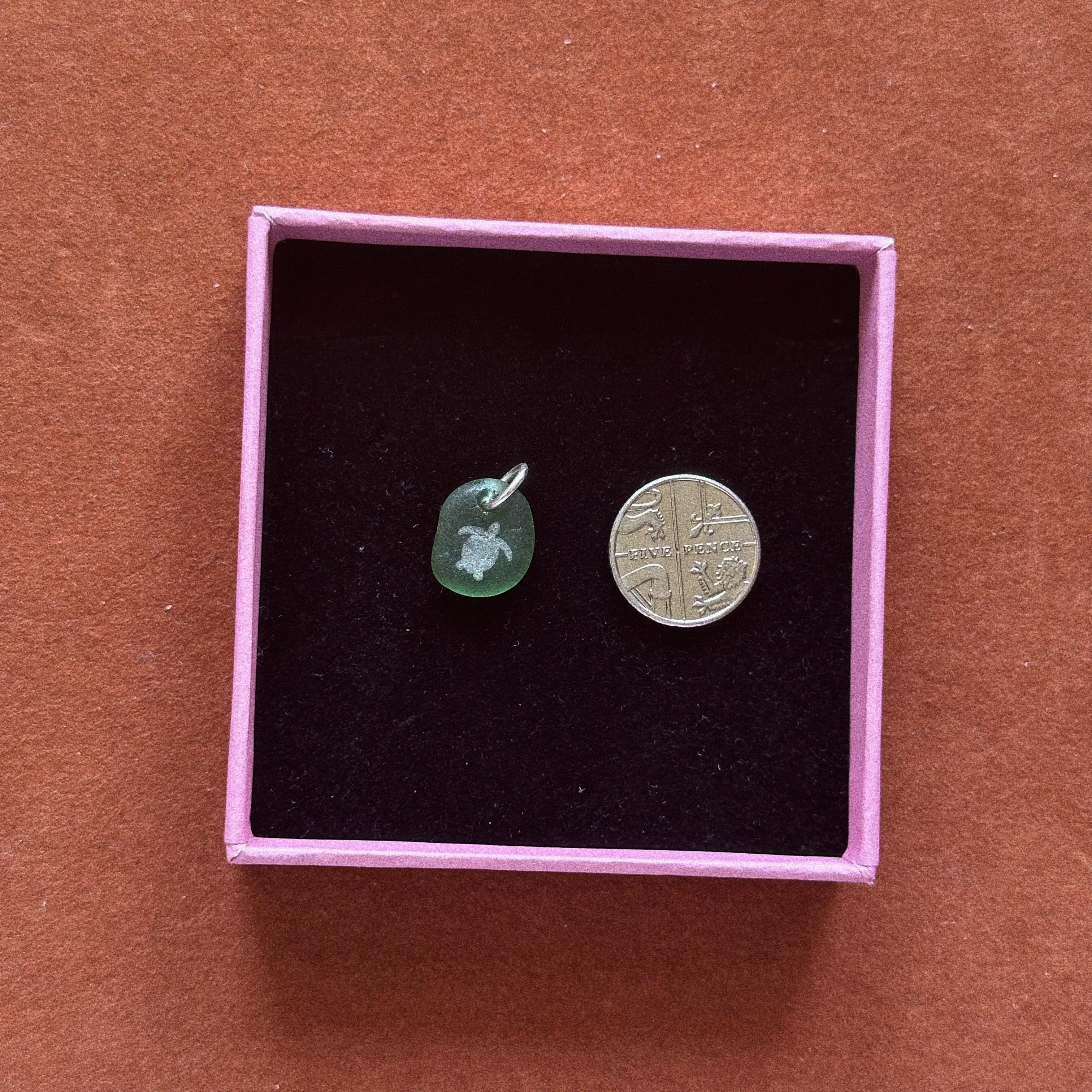 Turtle silhouette pendant No. 3