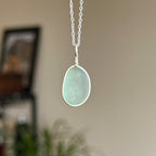 Sea glass wire wrap pendant