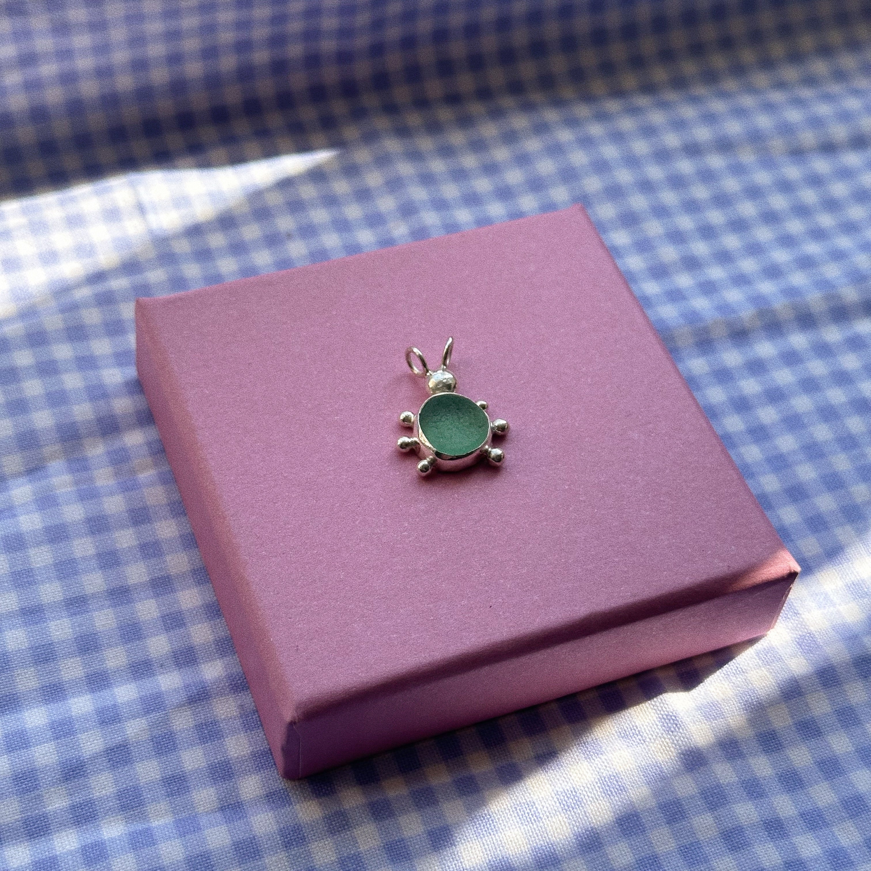 Sea glass bug pendant