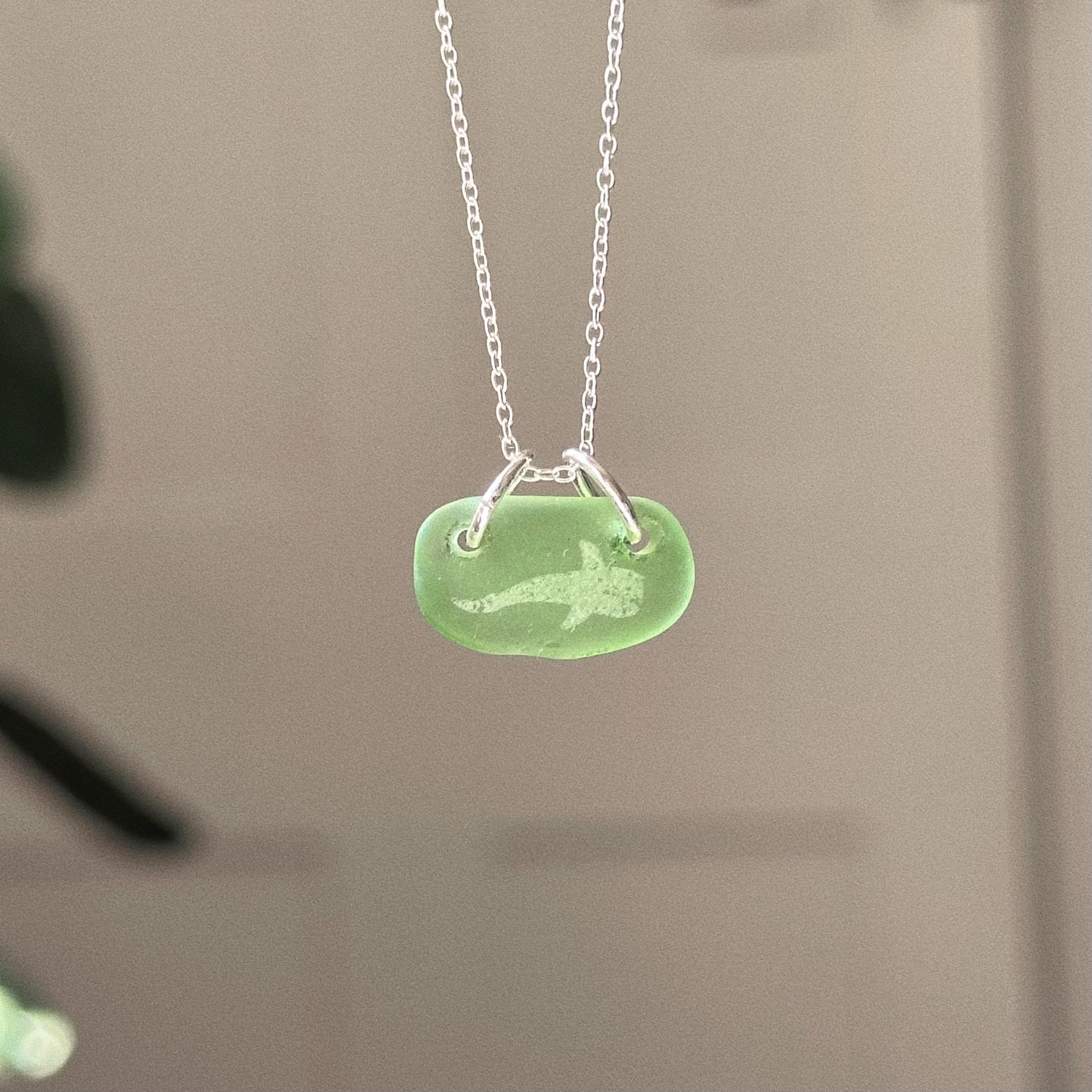 Whale shark silhouette pendant No. 5