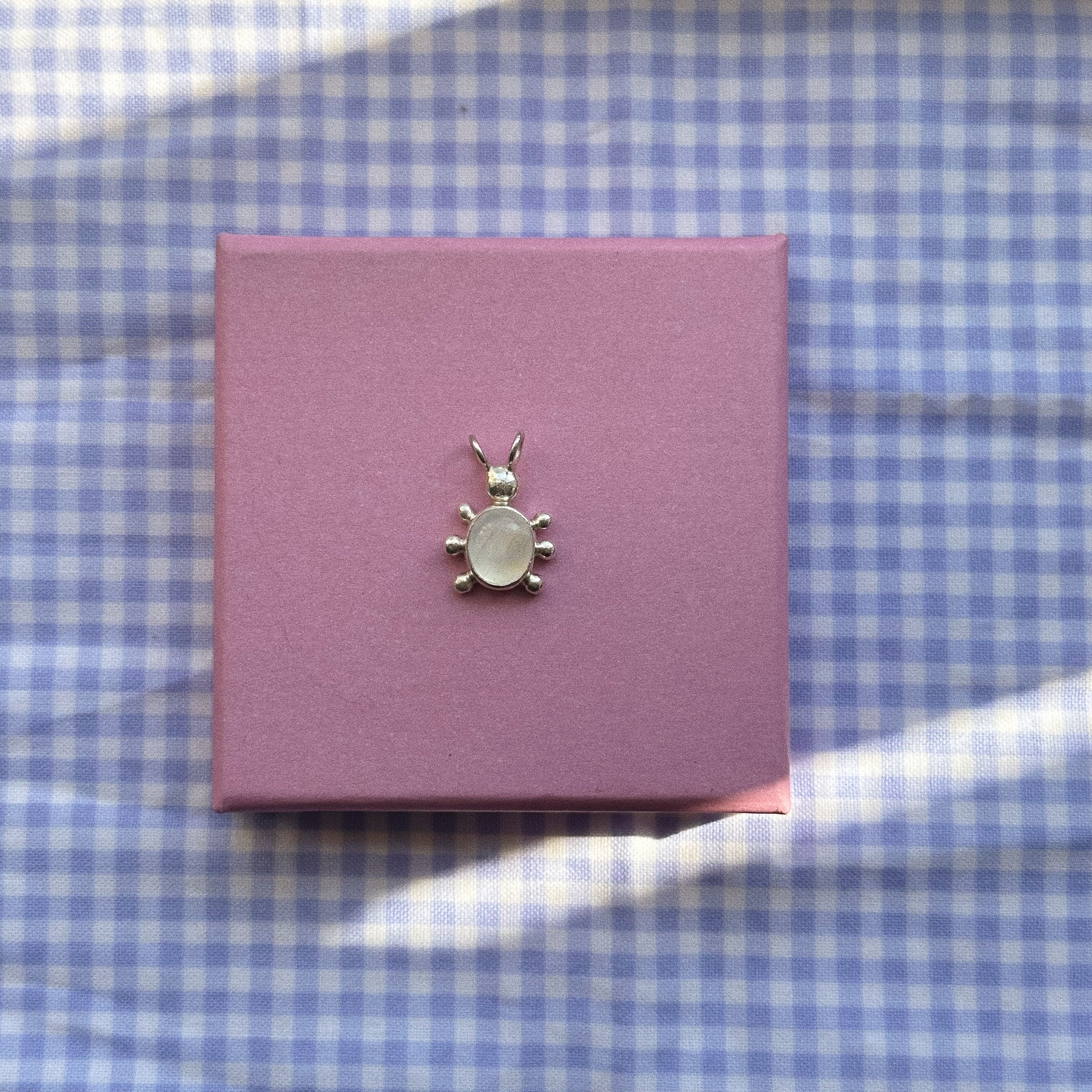 Moonstone bug pendant 1