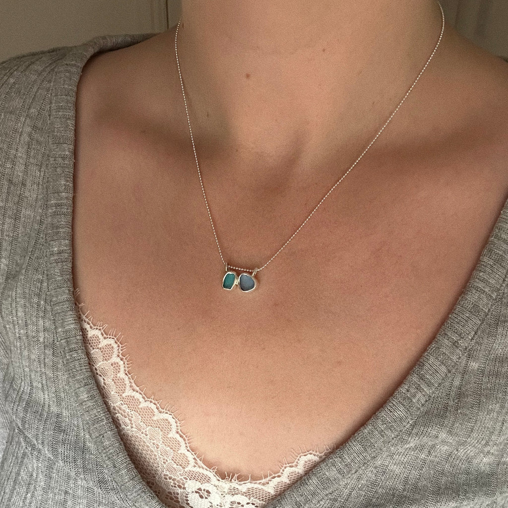 Artefact sea glass necklace No. 14