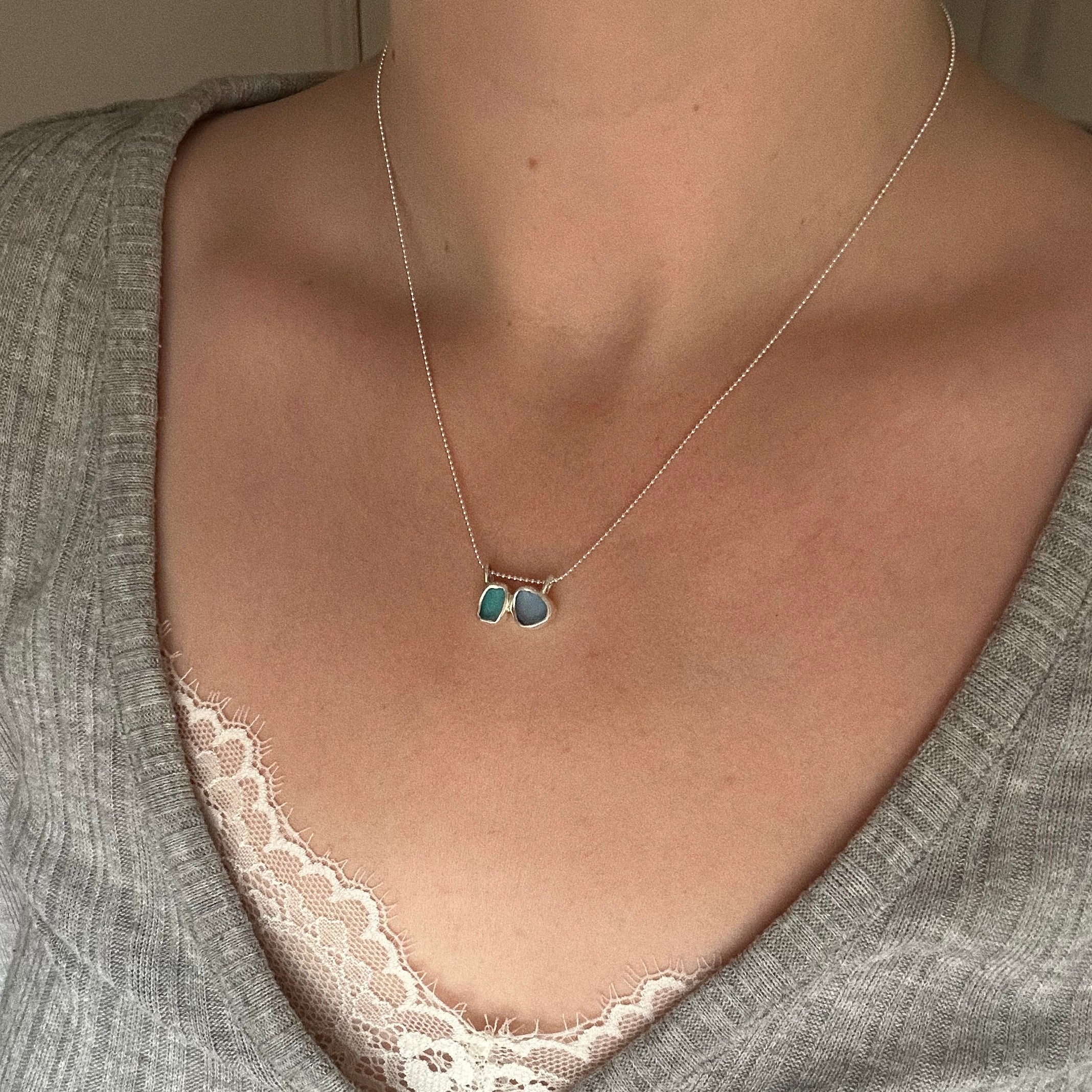 Artefact sea glass necklace No. 14