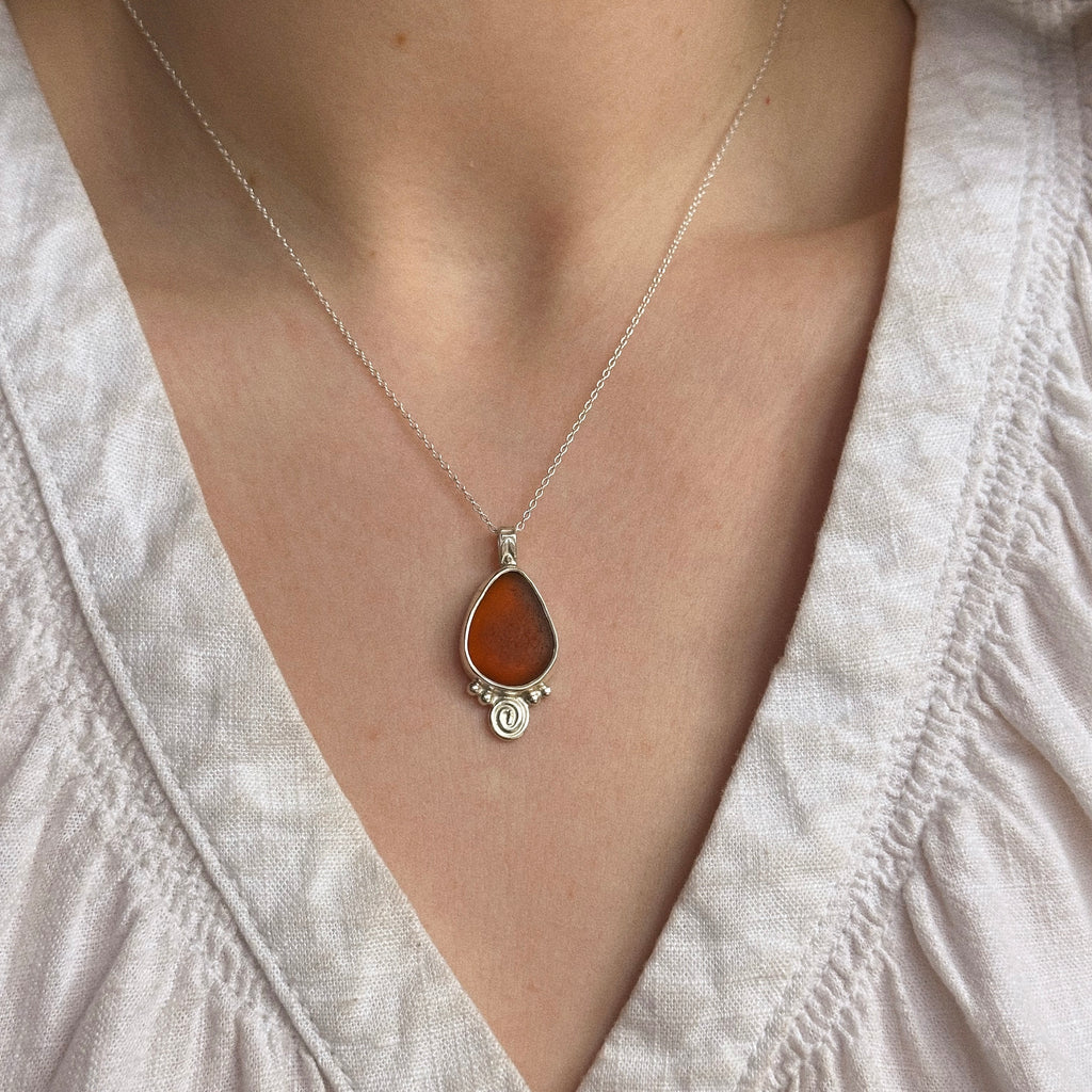 Sea glass pendant No. 8