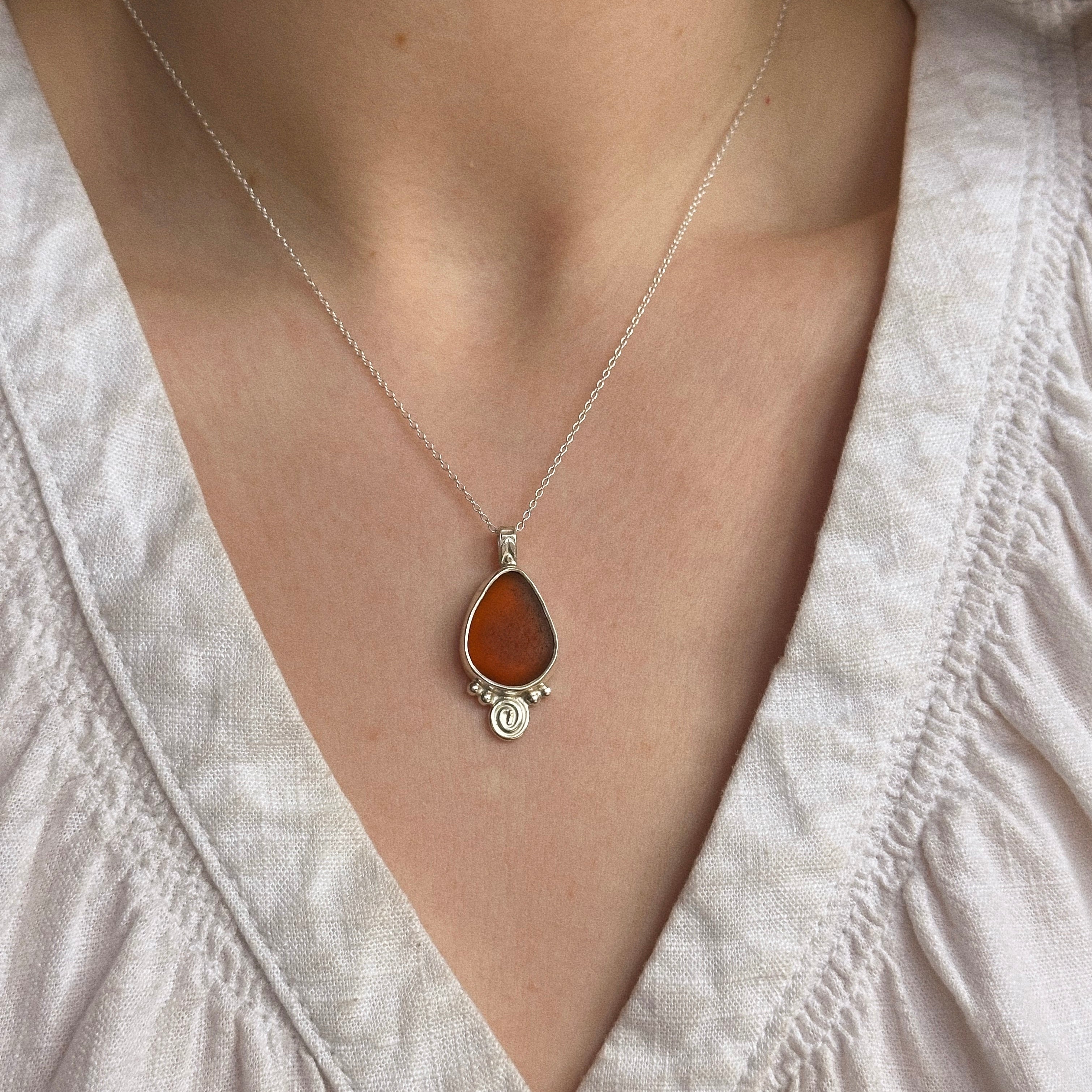 Sea glass pendant No. 8