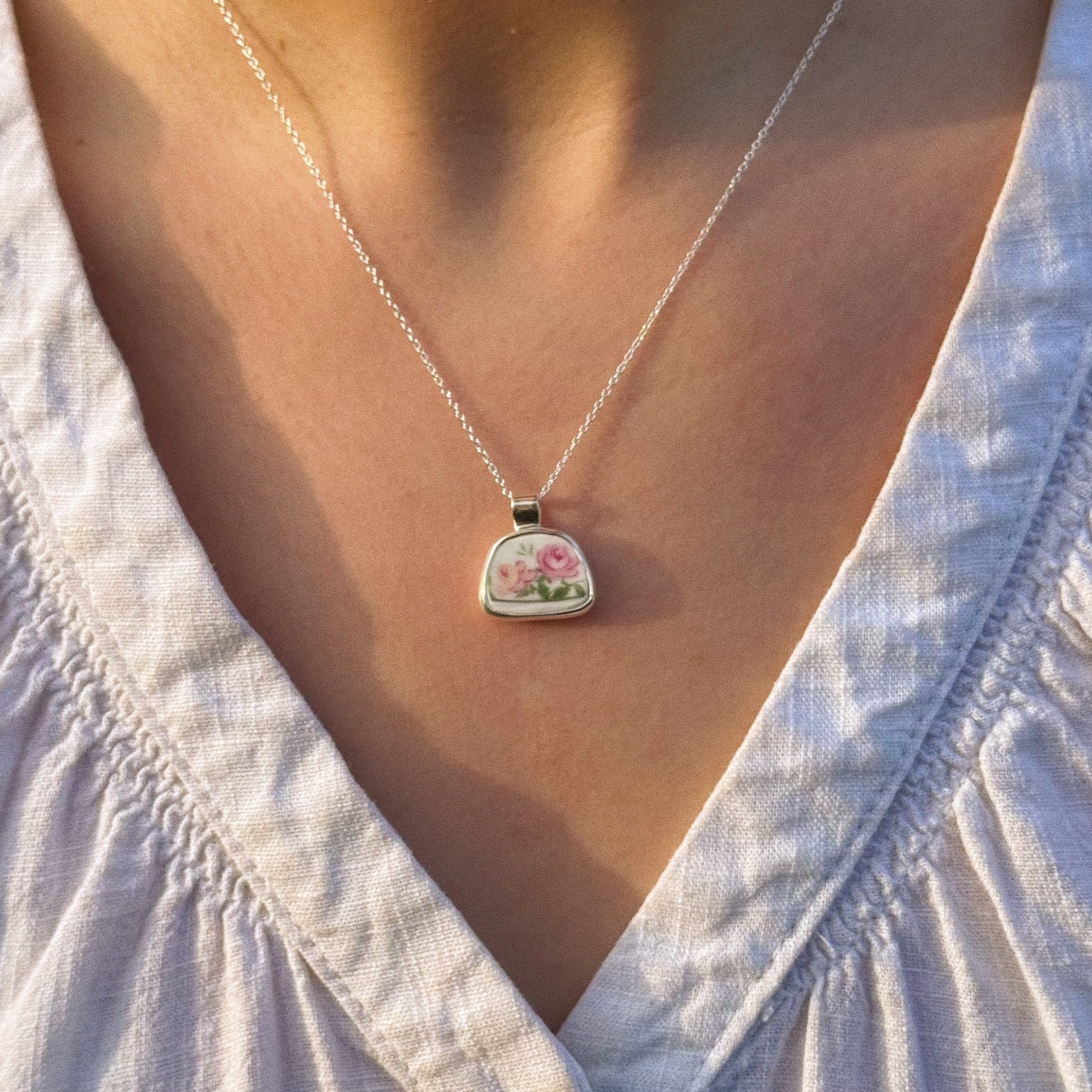 Vintage pottery pendant