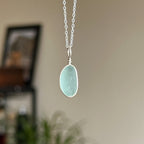 Sea glass wire wrap pendant