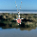 Sea glass turtle pendant No. 12