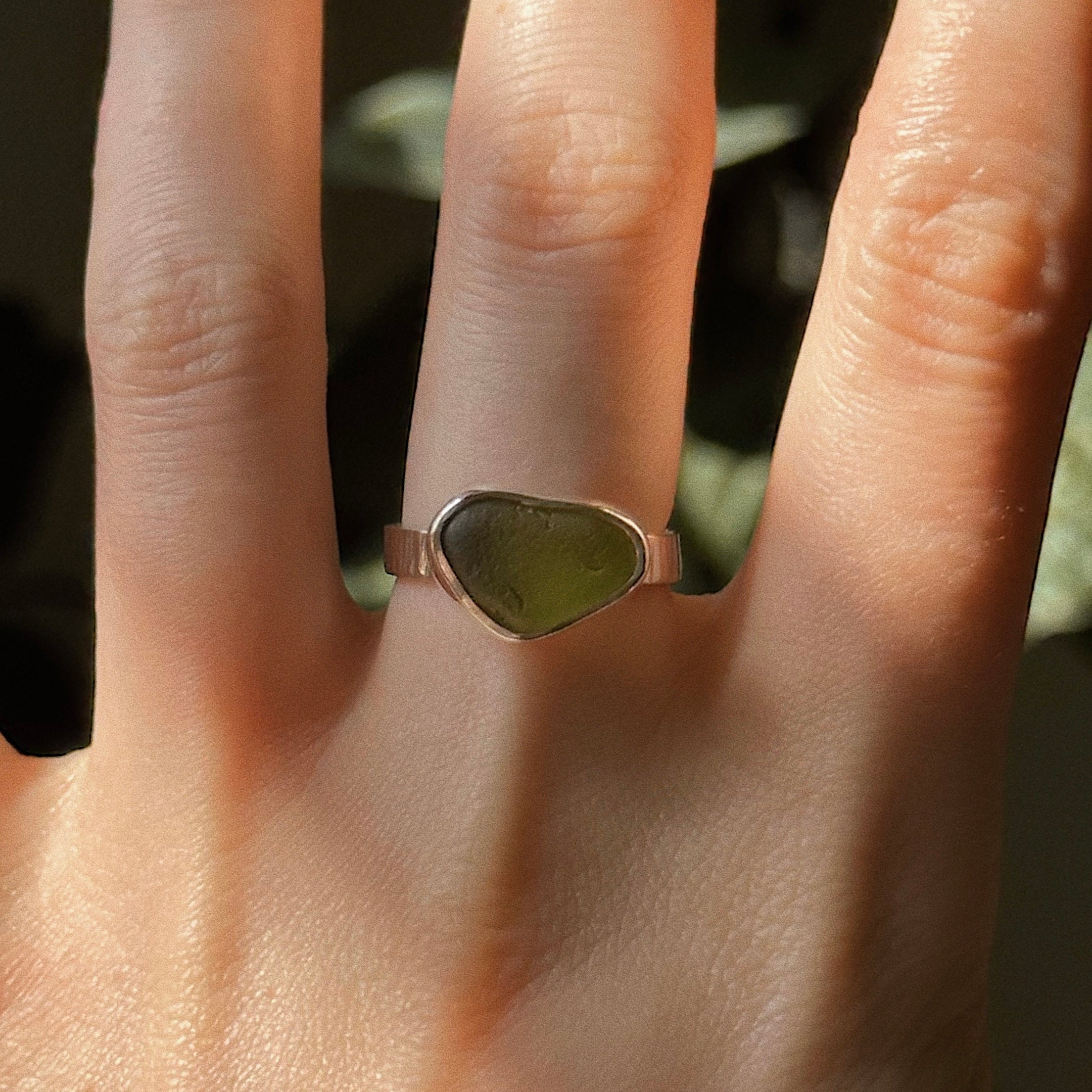 Sea glass ring No. 1 ~ UK N / US 6.5