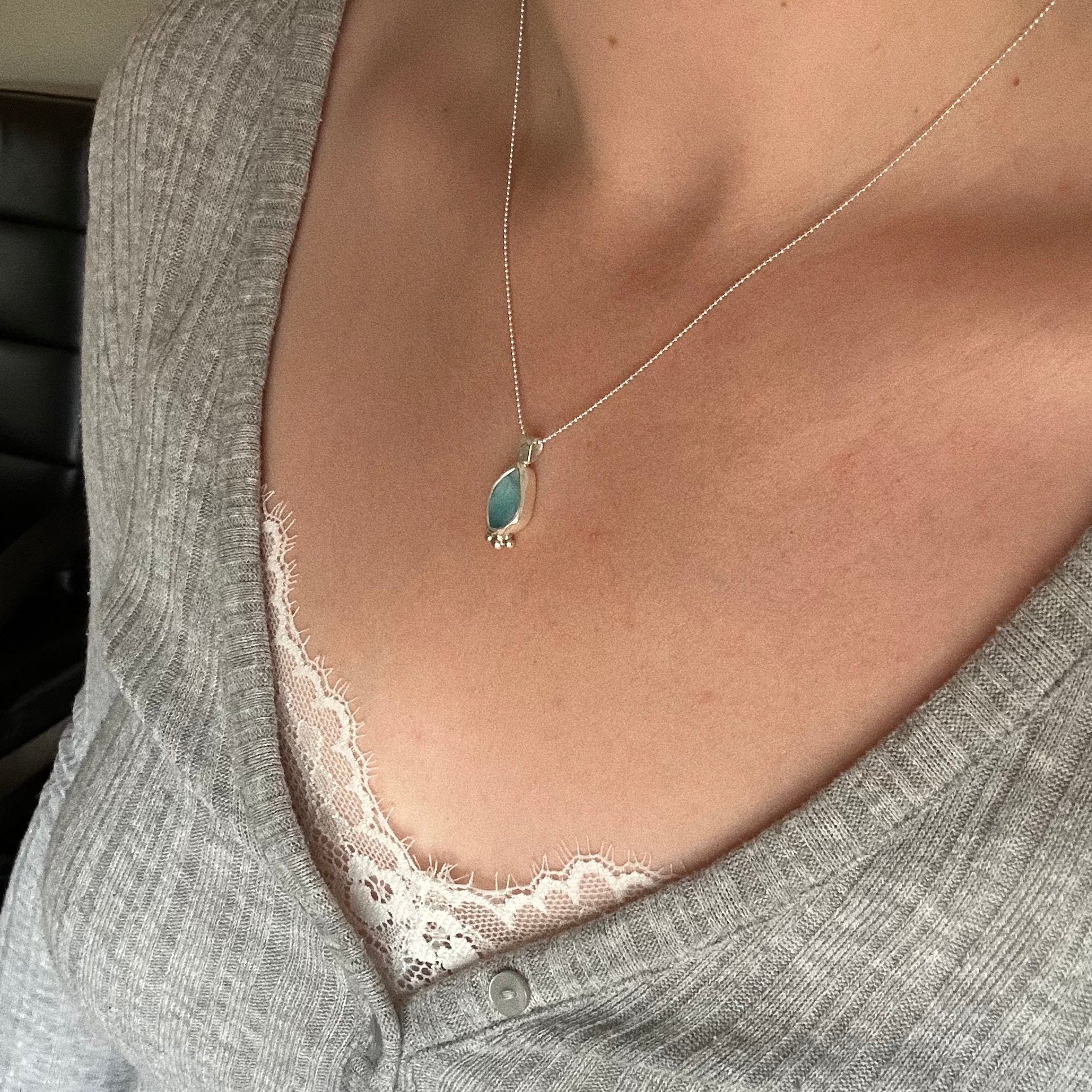 Artefact sea glass necklace No. 5
