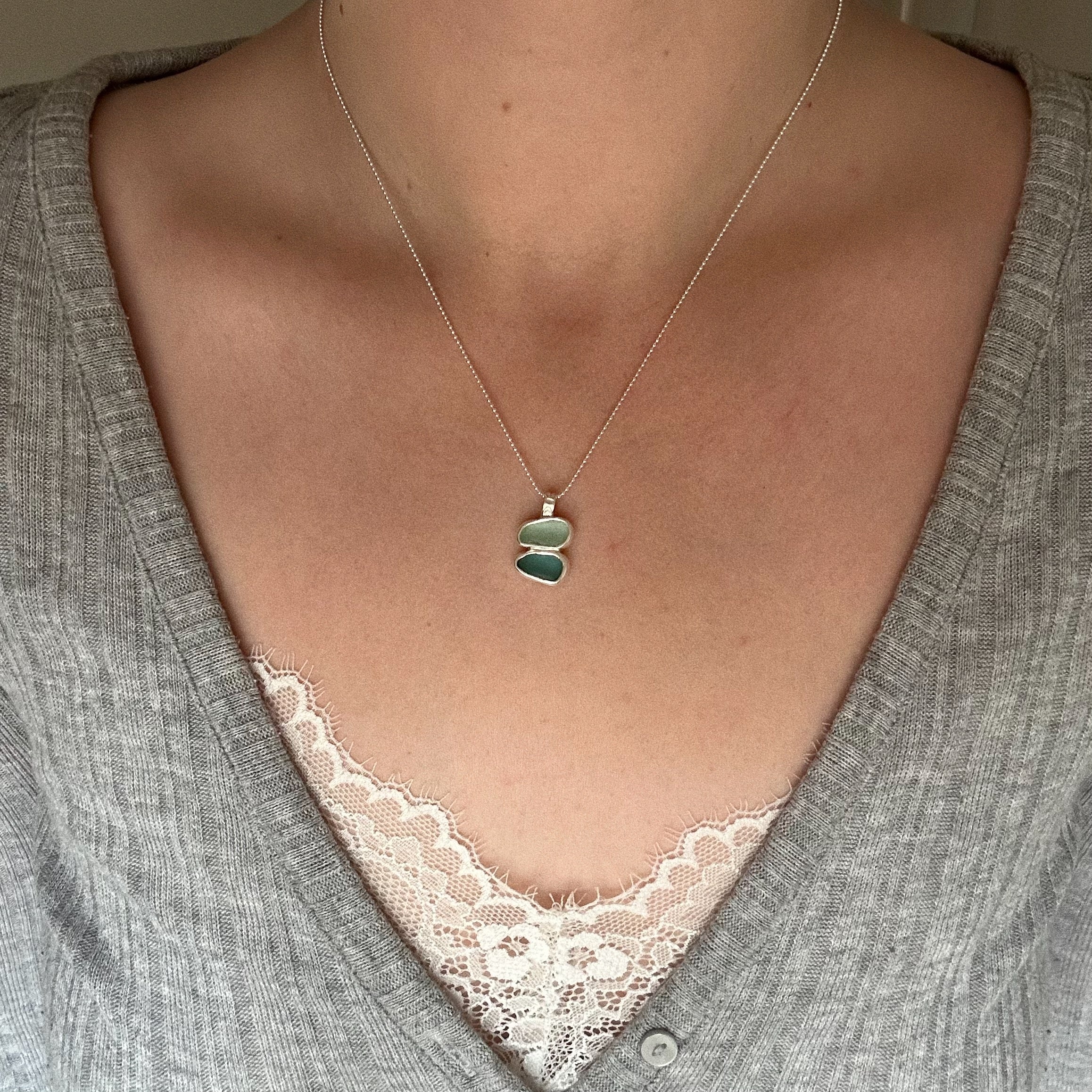 Artefact sea glass necklace No. 10