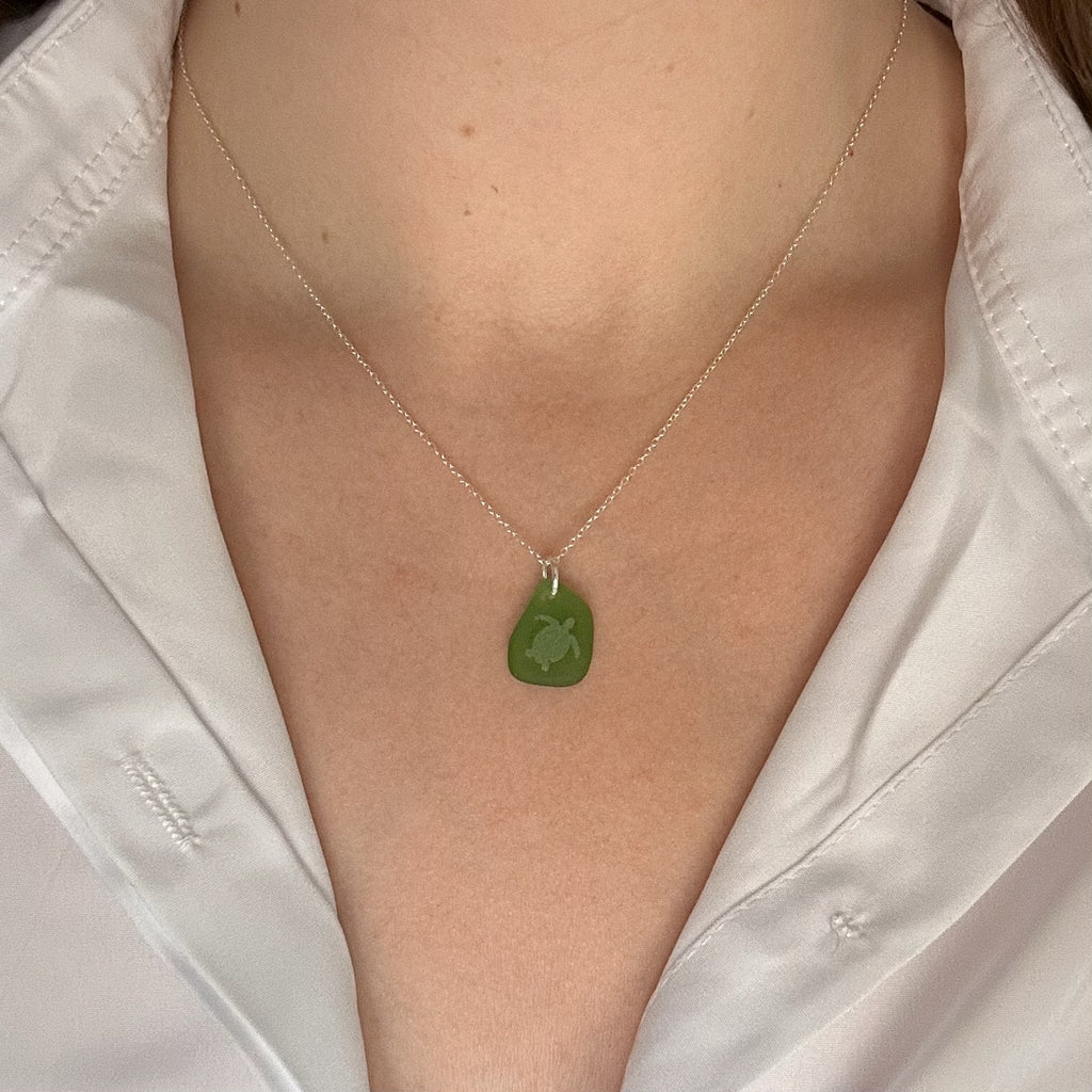 Turtle silhouette pendant No. 2
