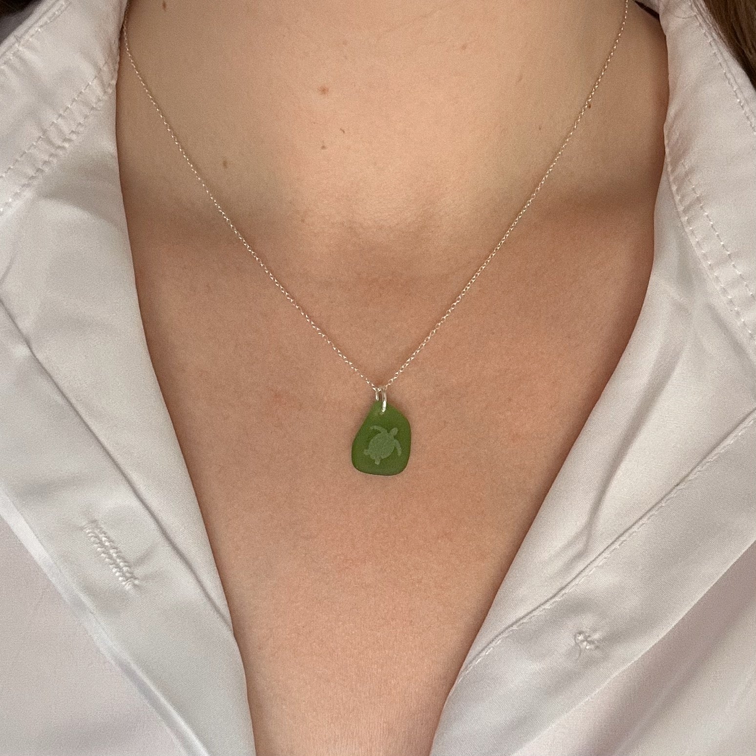 Turtle silhouette pendant No. 2
