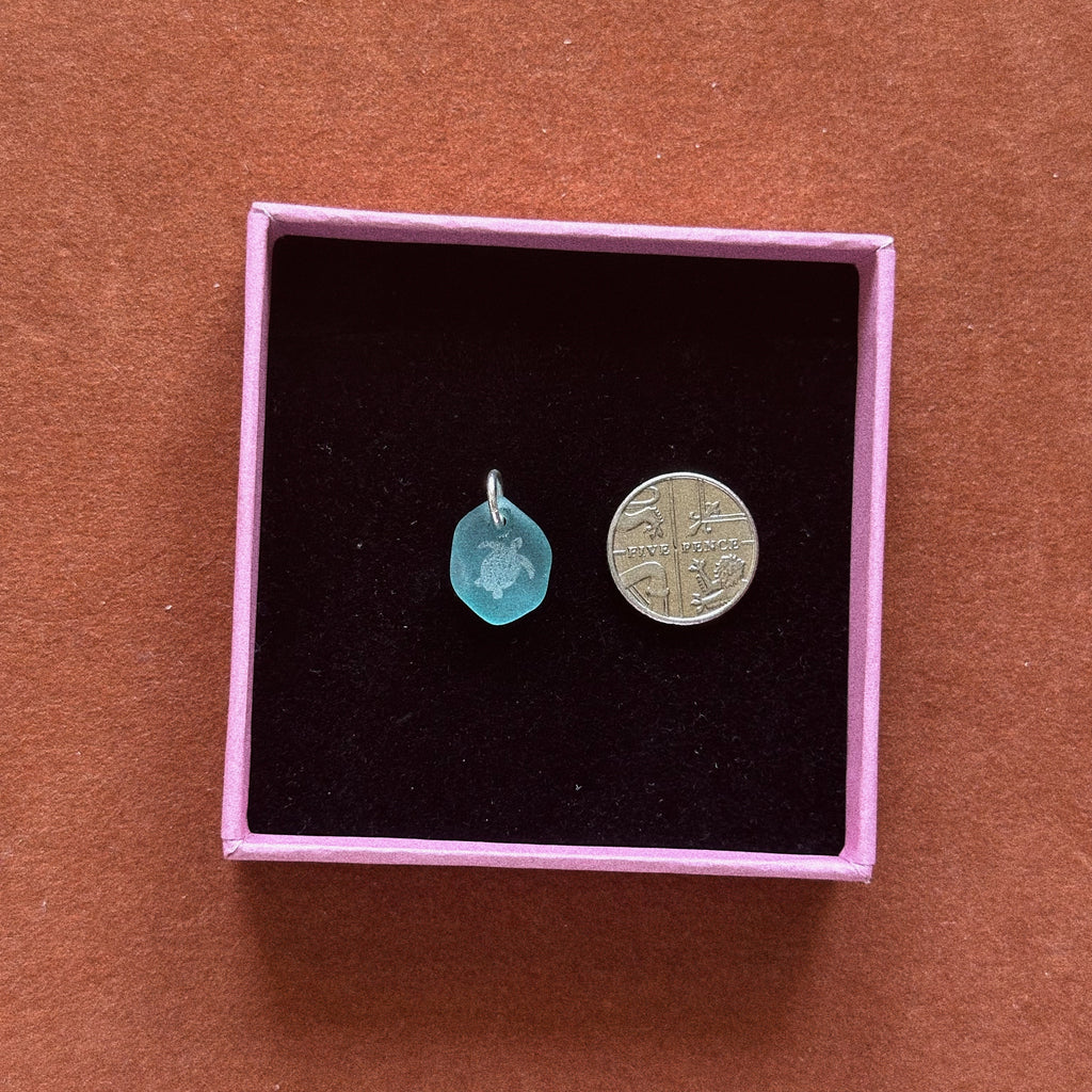 Turtle silhouette pendant No. 4