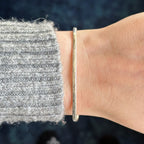 Hammered oval magic cuff