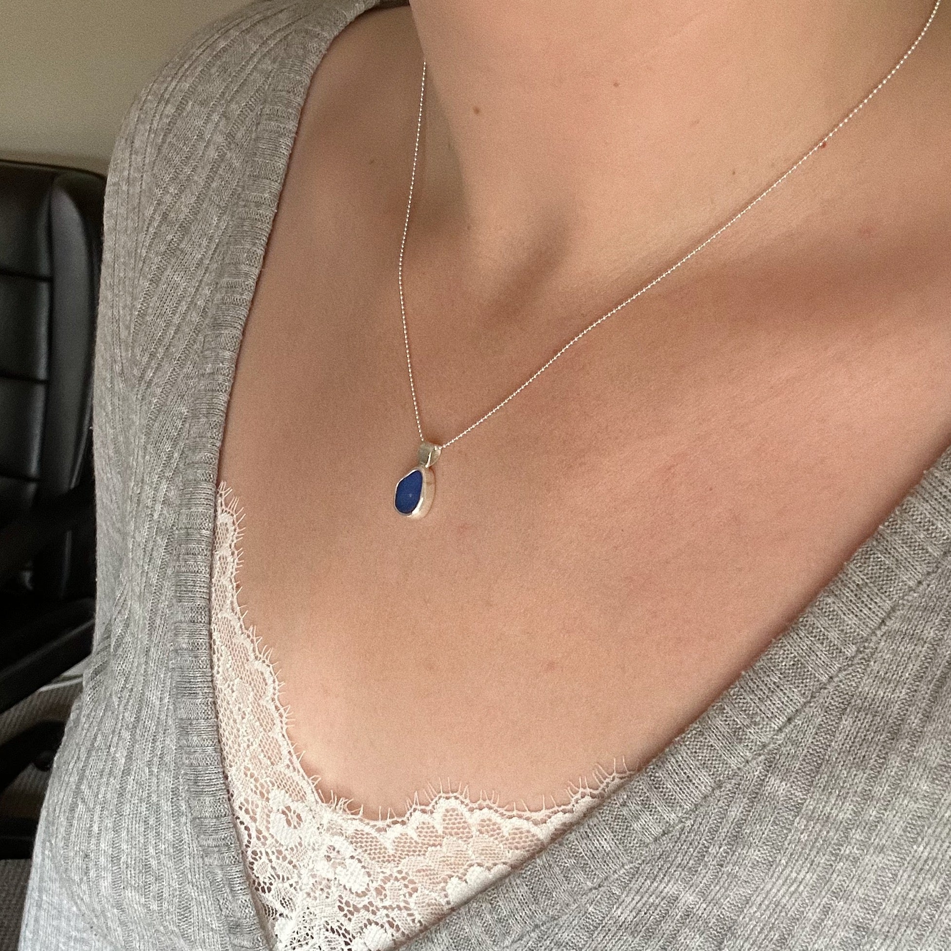 Artefact sea glass necklace No. 1