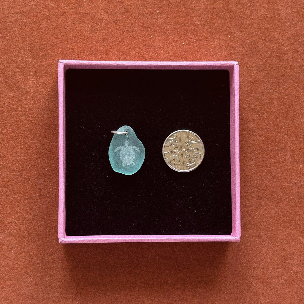 Turtle silhouette pendant No. 1