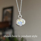 Vintage pottery charm + chain