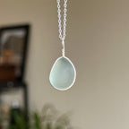 Sea glass wire wrap pendant