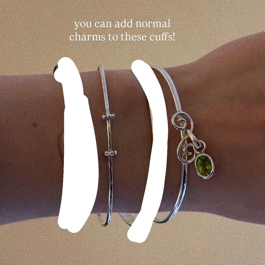 Dainty charm cuff
