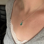 Artefact sea glass necklace with whale shark emblem No. 11