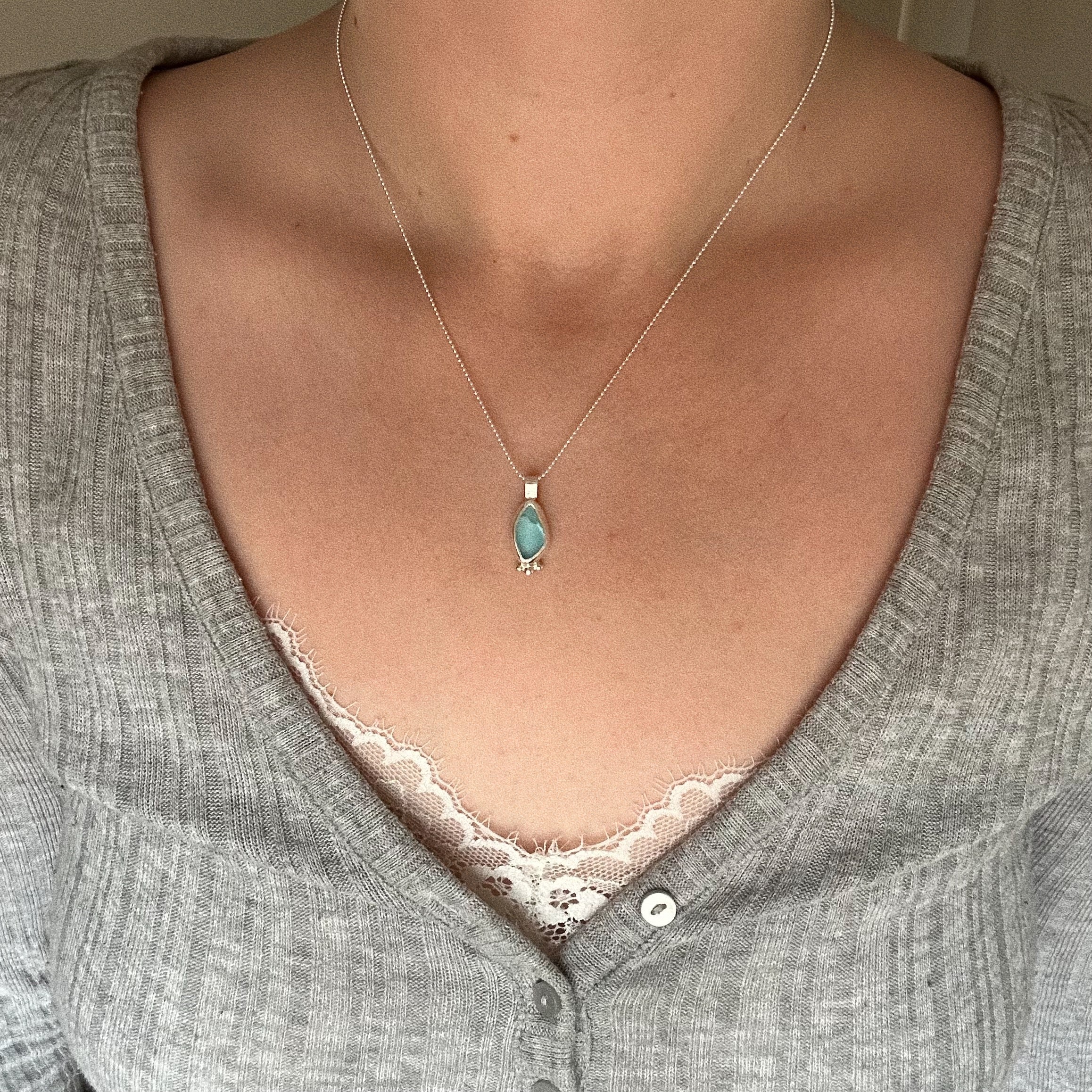 Artefact sea glass necklace No. 5
