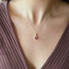 Gemstone charm + chain