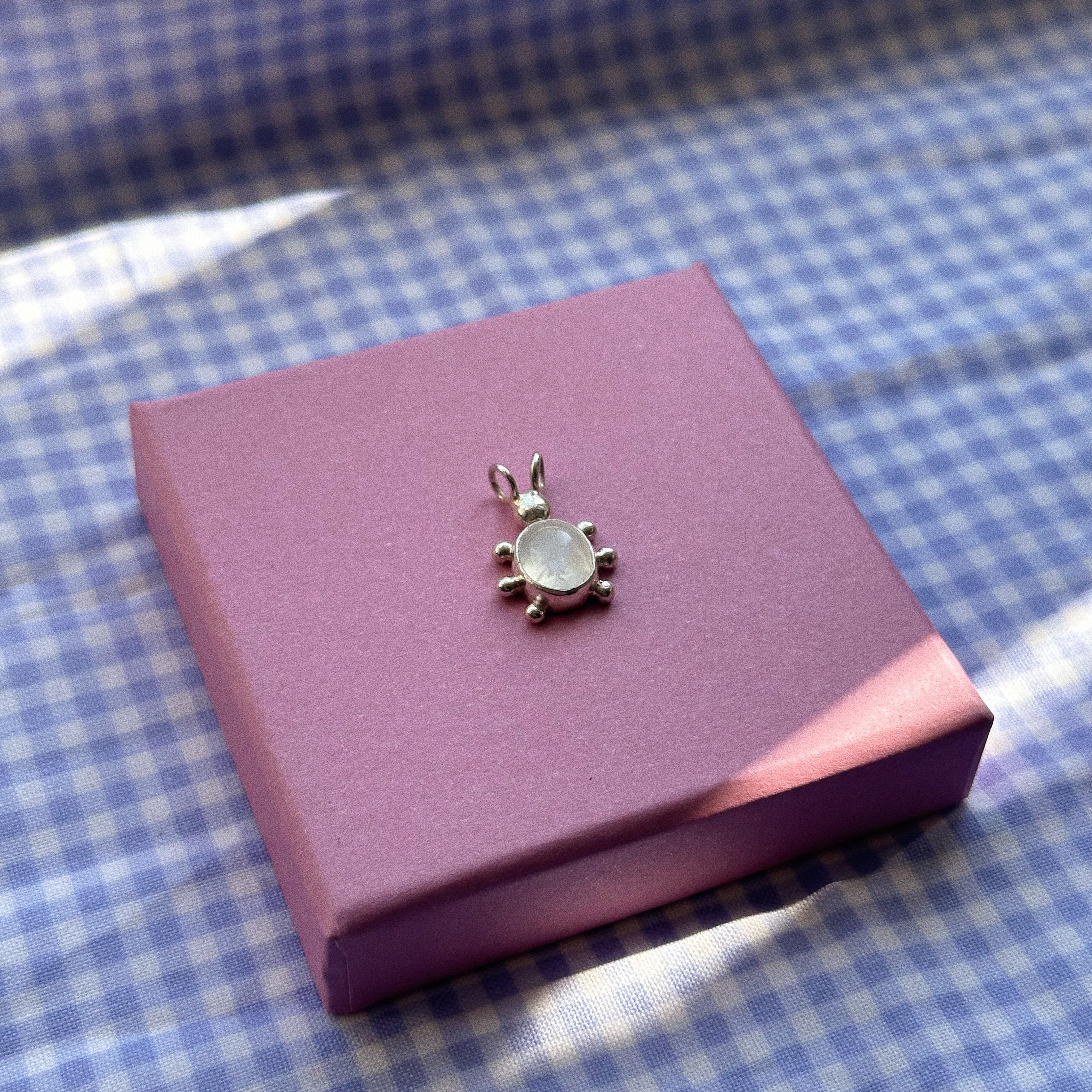 Moonstone bug pendant 2