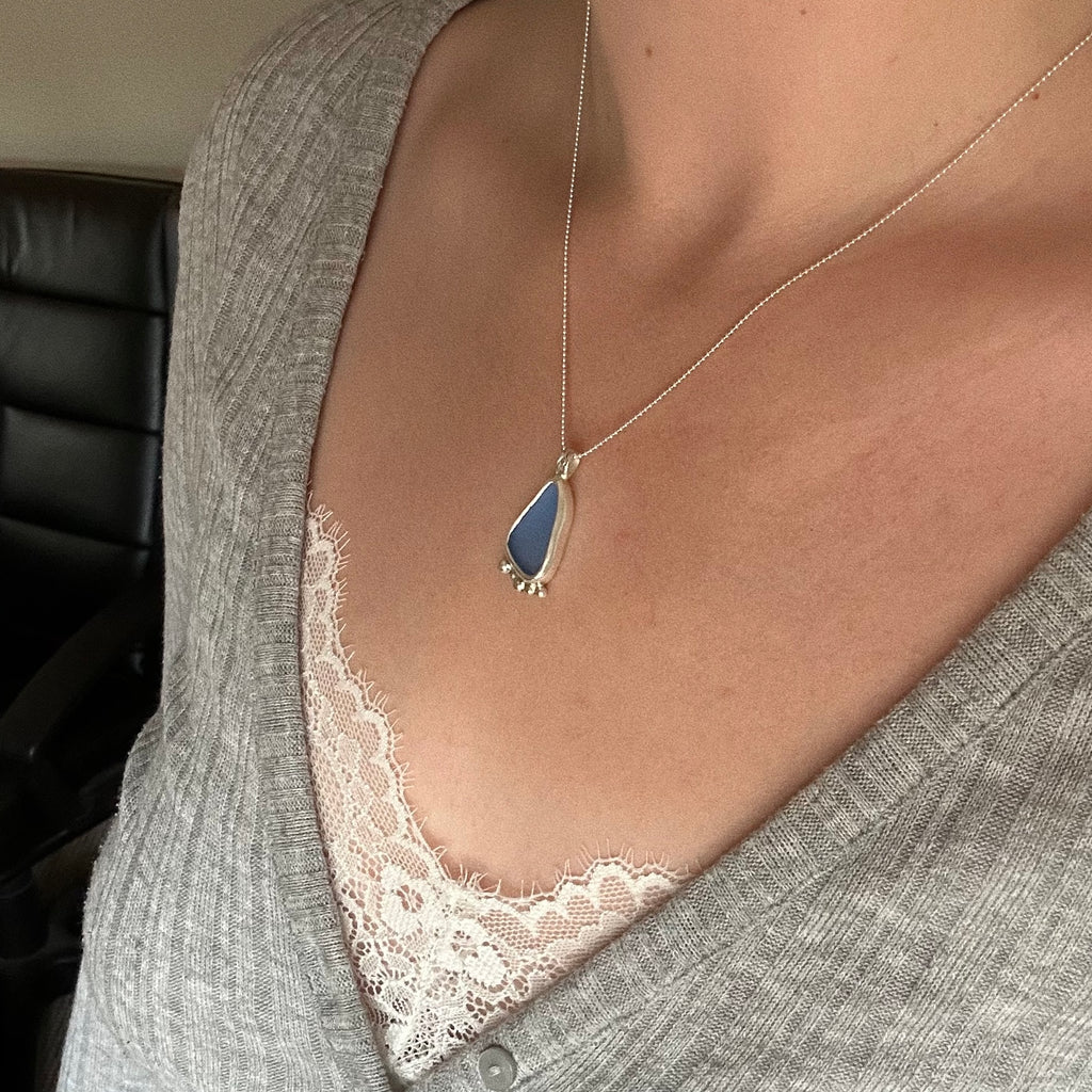 Artefact sea glass necklace No. 7