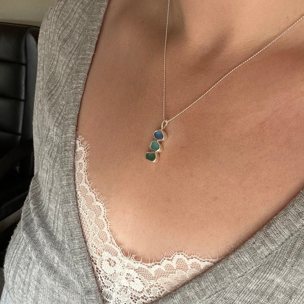 Artefact sea glass necklace No. 6