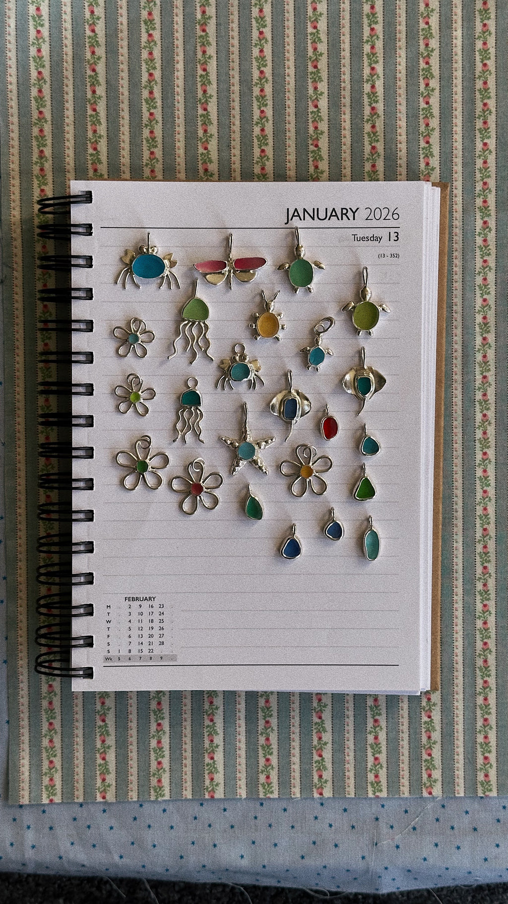 Sea glass turtle charm + chain