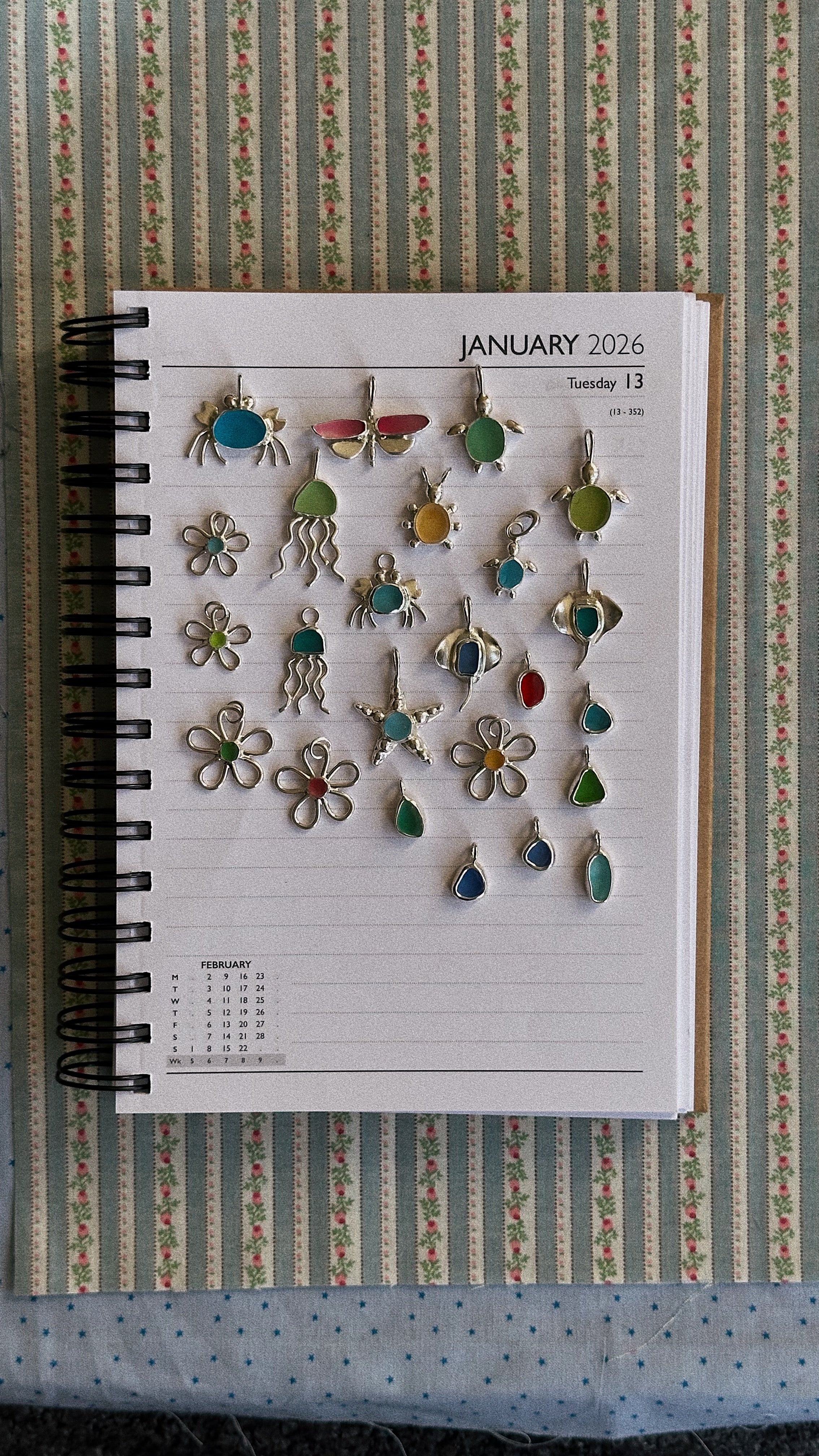 Sea glass turtle charm + chain