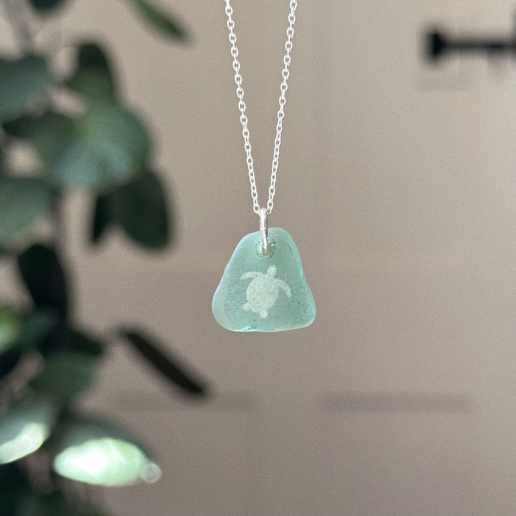 Turtle silhouette pendant No. 5