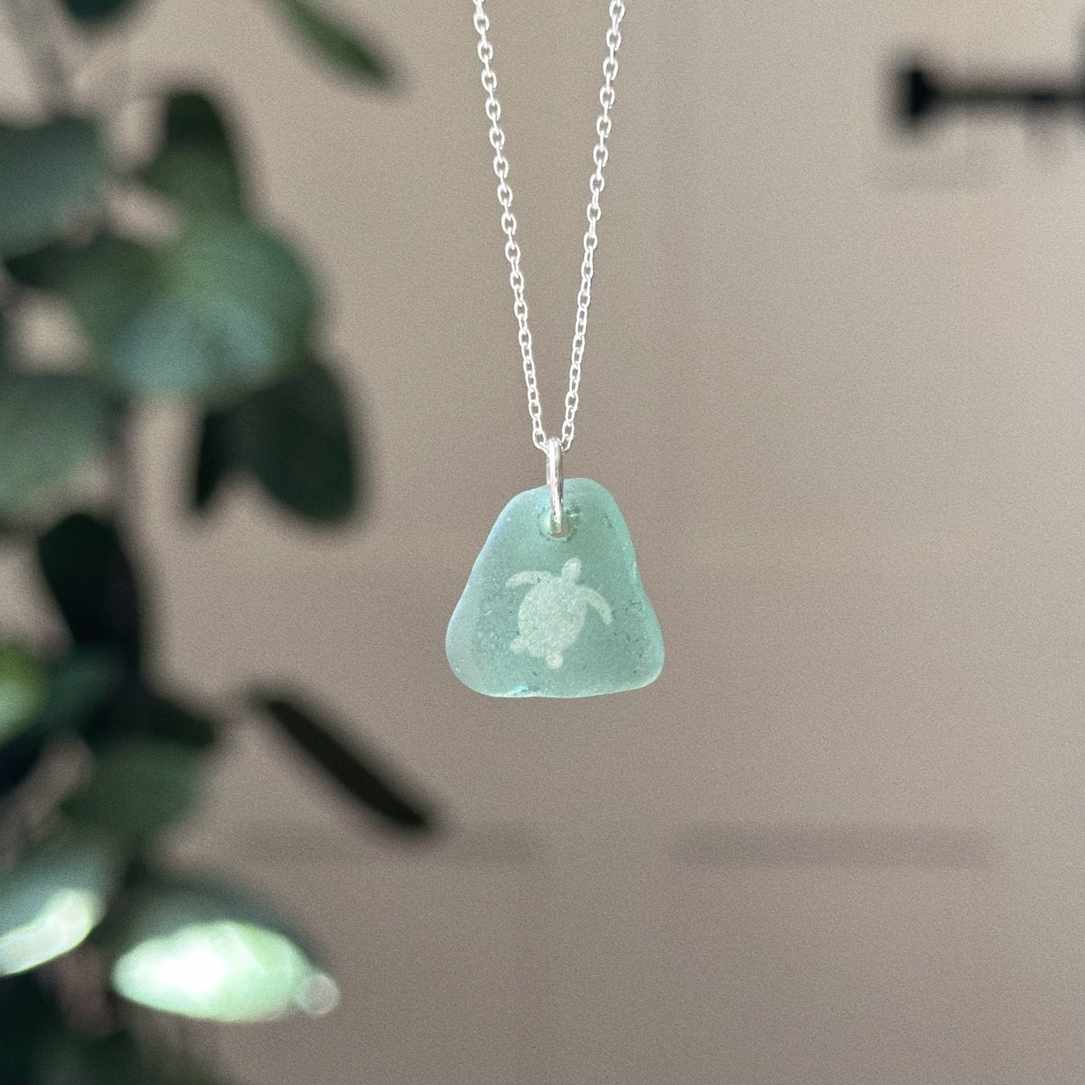 Turtle silhouette pendant No. 5