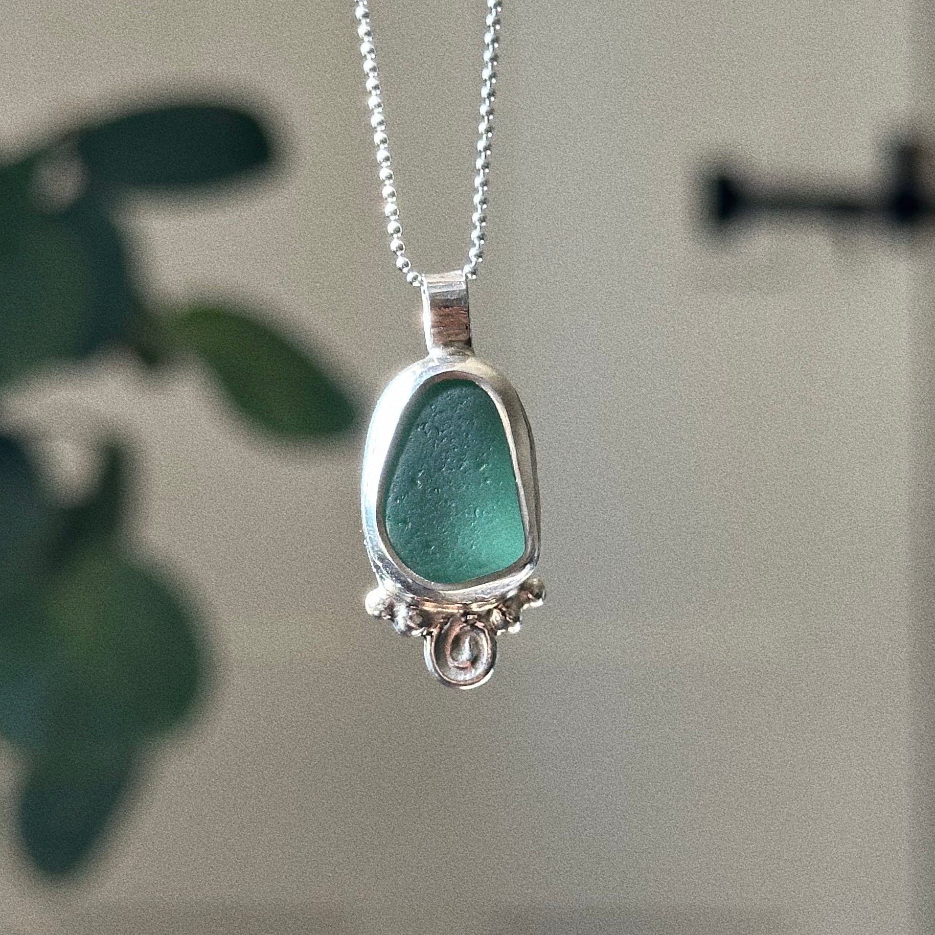 Artefact sea glass necklace No. 9