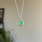 Sea glass twist pendant + necklace