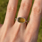 Sea glass ring No. 5 ~ UK P / US 7.5