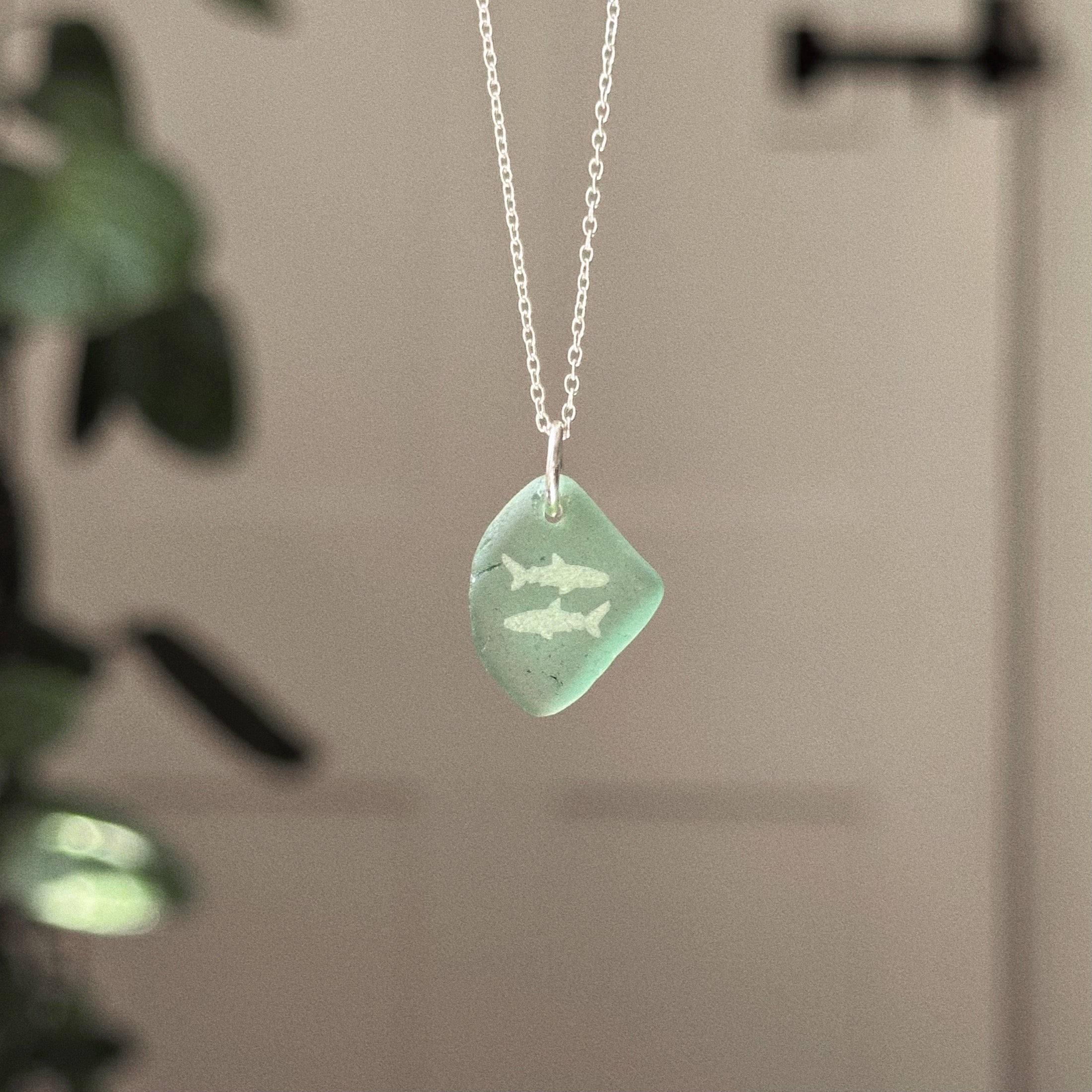 Shark silhouette pendant No. 1