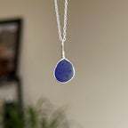 Sea glass wire wrap pendant