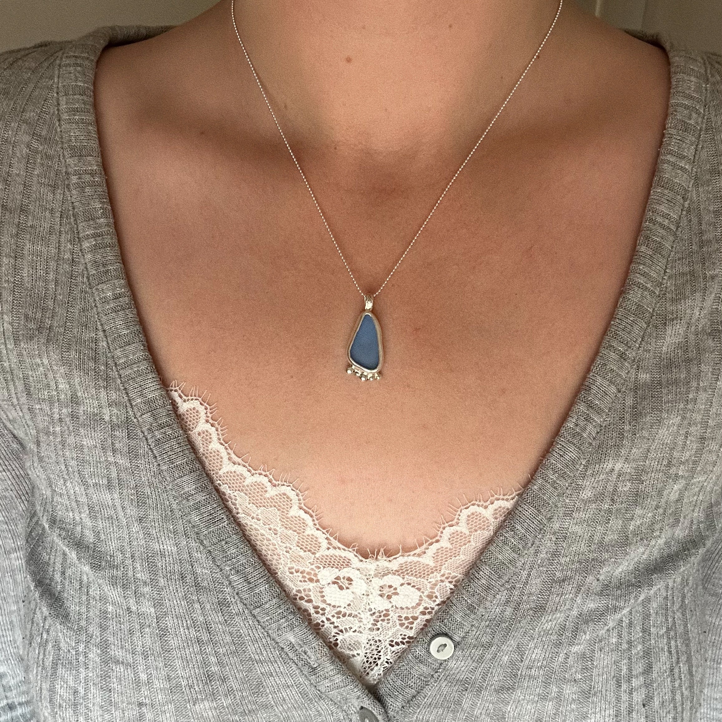 Artefact sea glass necklace No. 7