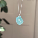 Manta ray silhouette pendant No. 2