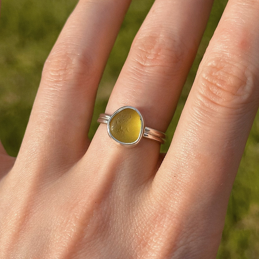 Sea glass ring No. 2 ~ UK M / US 6