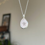 Sea glass star pendant + necklace