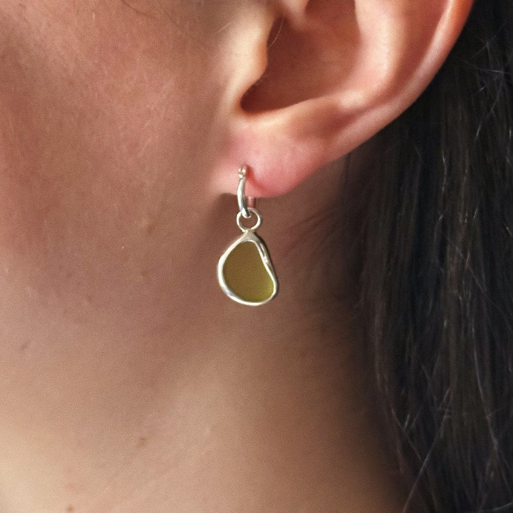 Sea glass earrings