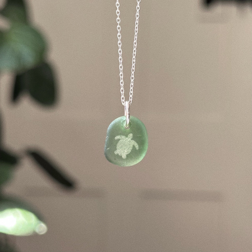 Turtle silhouette pendant No. 3