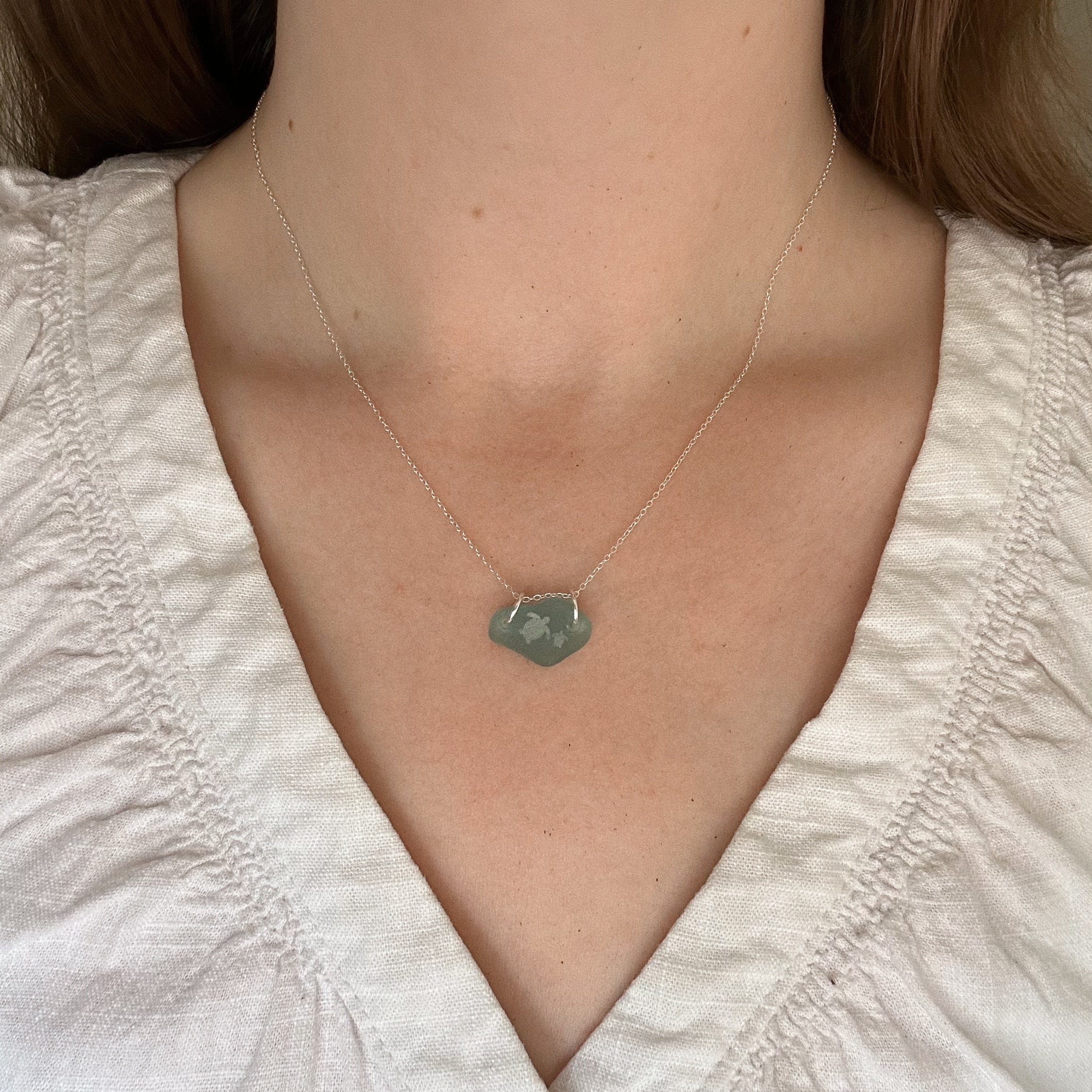 Turtle silhouette pendant No. 7
