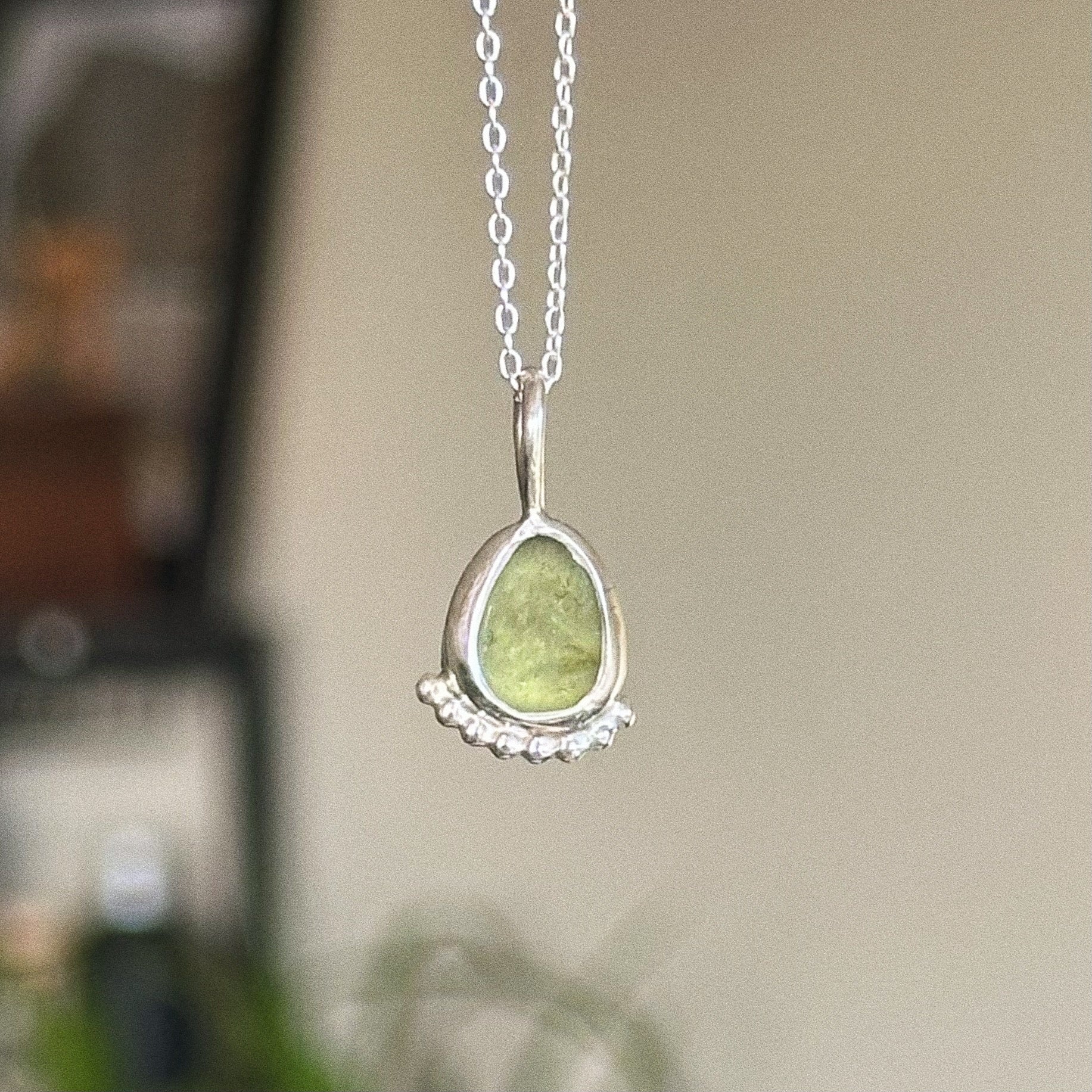 Mini sea glass pendant