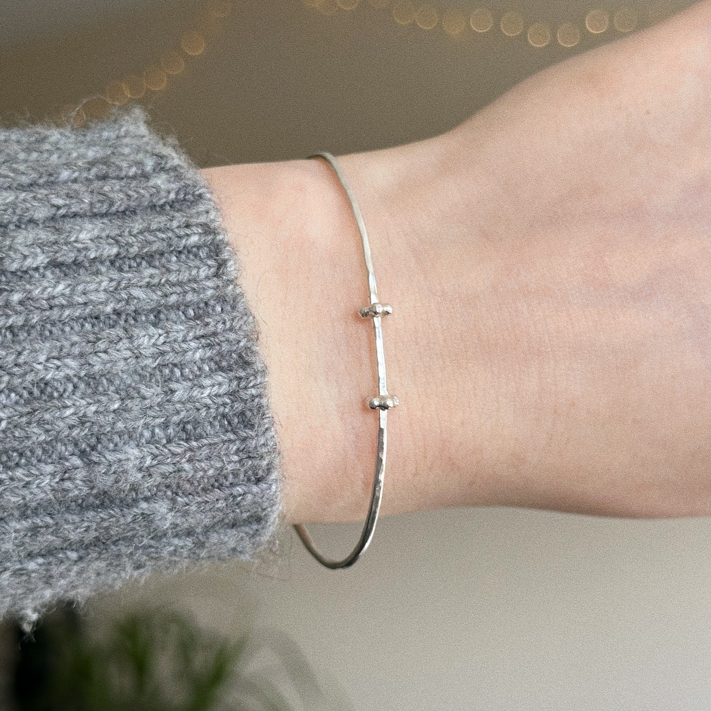 Dainty charm cuff