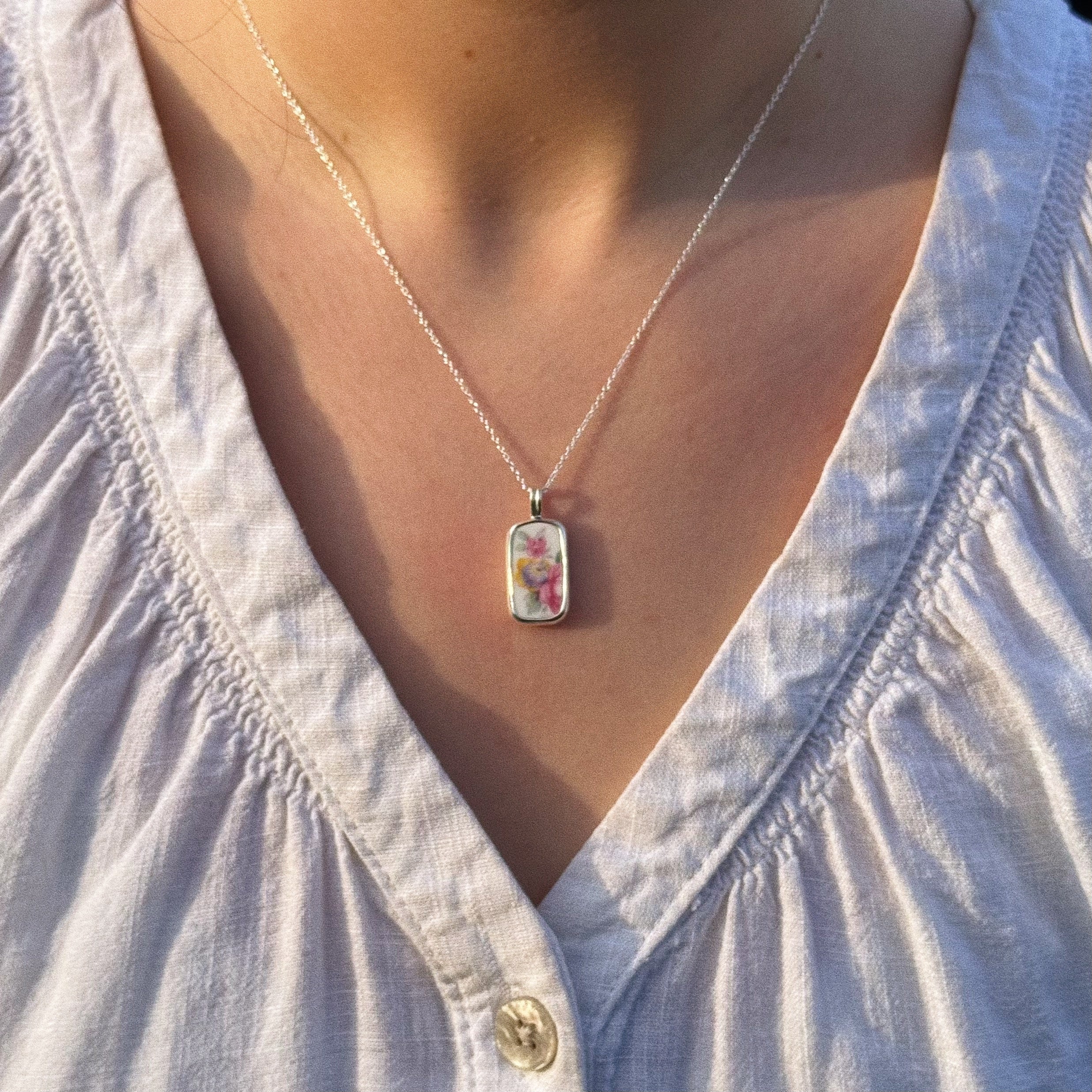 Vintage pottery pendant